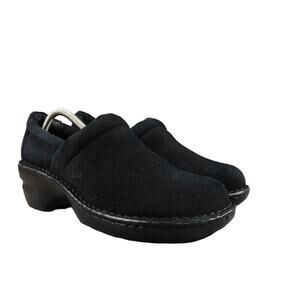 Born Concept Shoes Women 11 Clogs Slip On Leather Classic Black Comfort Walk Boc
